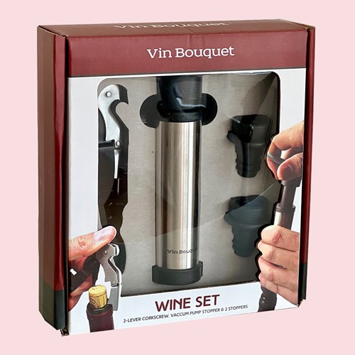 Wine set - Korkskruv och vakuumpump, Multi