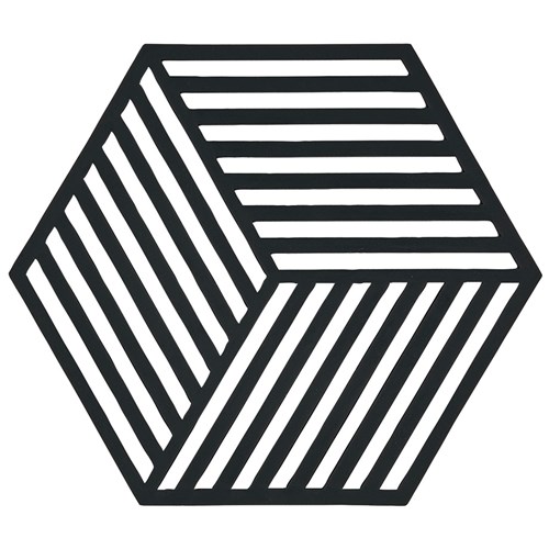 Zone - Grytunderlägg, Hexagon/Triangles liten, Hexagon, Svart