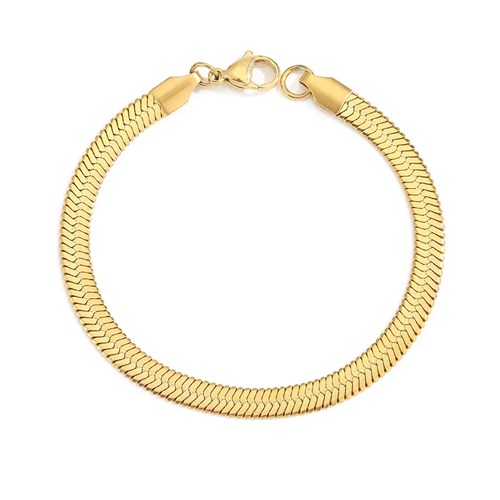 58:DAYS Armband, Herringbone, Guld