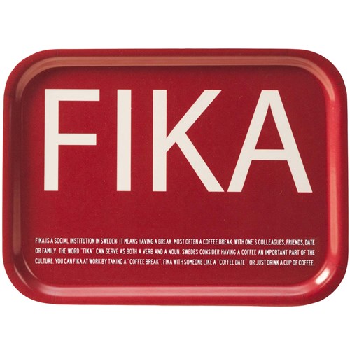 Bricka - FIKA, Röd