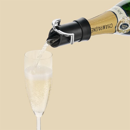 Champagneförslutare & serveringskork, Svart