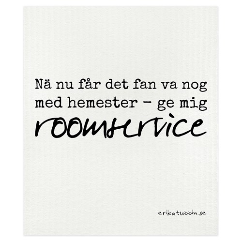 Disktrasa med rolig text, Roomservice