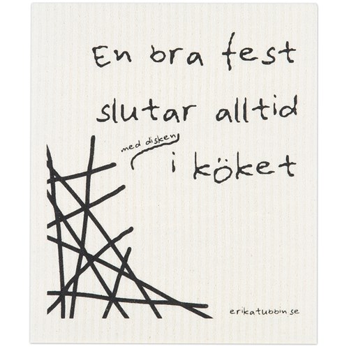 Disktrasa med rolig text - Fest, Fest