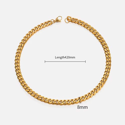 58:DAYS - Halskedja, guld, 42 cm