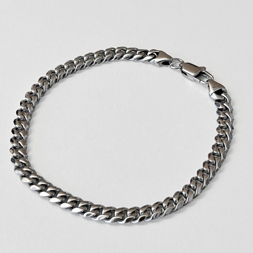 58:DAYS - Kedjearmband för män, rostfritt stål, 6 mm, Rostfritt Stål