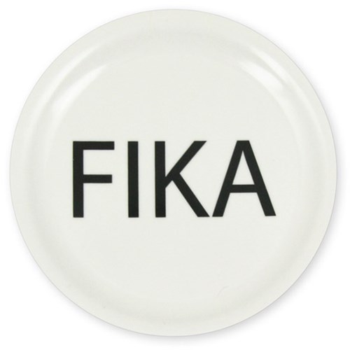Glasunderlägg - FIKA, Vit