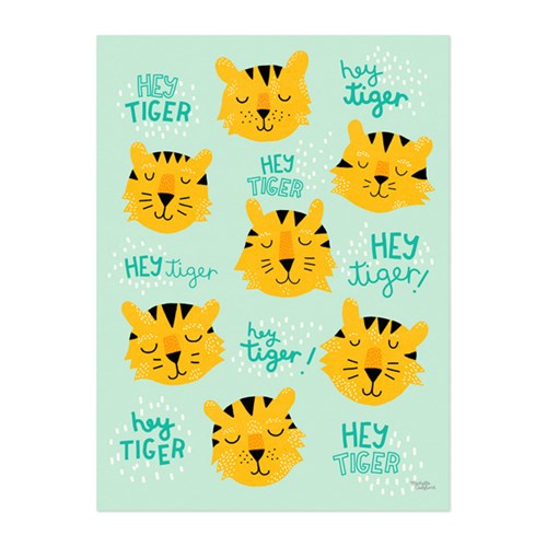 Michelle Carlslund - Poster, Hey Tiger, 30 x 40 cm