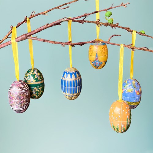Mini fabergéägg-hängen