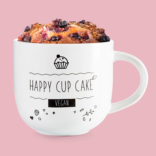 Mugg med recept för mikron - Vegan, Vit