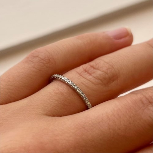 58:DAYS - Ring med små stenar, silver, Large