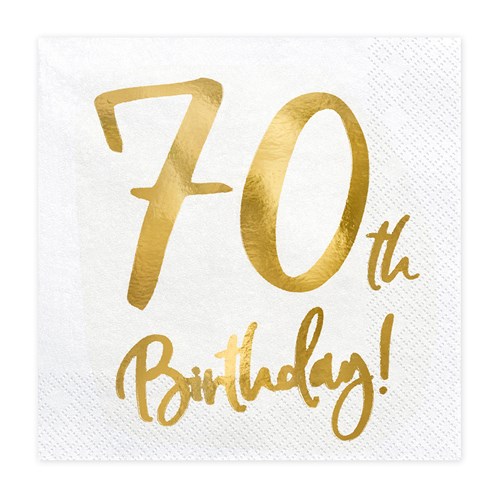 Servetter - 18 år, 30 år, 40 år, 70 år, 70th Birthday