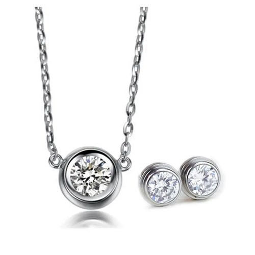 58:DAYS - Set med halsband och studs, Silver