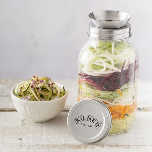 Spiralizer med glasburk - Kilner, Klar