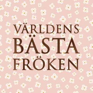 Kort Världens bästa fröken (rosa/vit