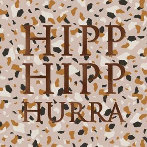 Kort Hipp Hipp Hurra (flerfärgad
