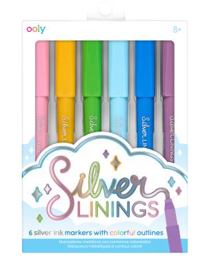 Silver Linings Outline Markers - Ooly