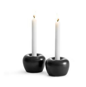 Ljusstake Apple liten (Svart)