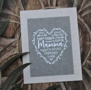 Kort "Mamma" (Natur) - Majas lyktor/ Barncancerfonden