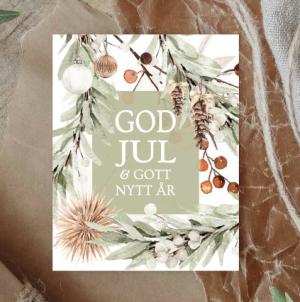 Kort "God Jul" - Majas lyktor/ Barncancerfonden