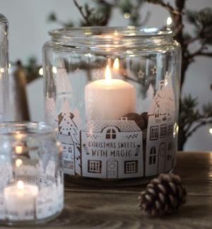 Glasburk/Lykta Christmas  Sweets - Majas lyktor/ Barncancerfonden