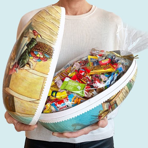 Gigantiskt 35 cm påskägg - 3 kg godis, Multi