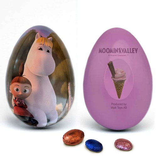 Mumin påskägg med choklad, Lila