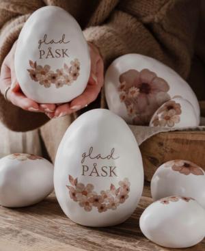 Floral Decor Ägg "Glad Påsk"