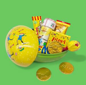 *SLUTSÅLD* Påskägg Pippi Långstrump med godis och såpbubblor